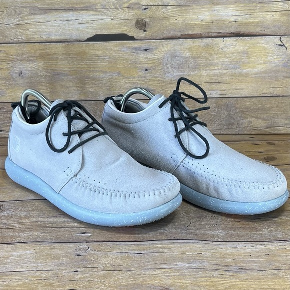 Worldboots Sz 8  Mens Moccasin Sneakers 100% Leather‎ Suede Light blue Color main image 16